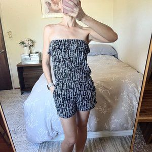 Aqua Strapless Romper | Small